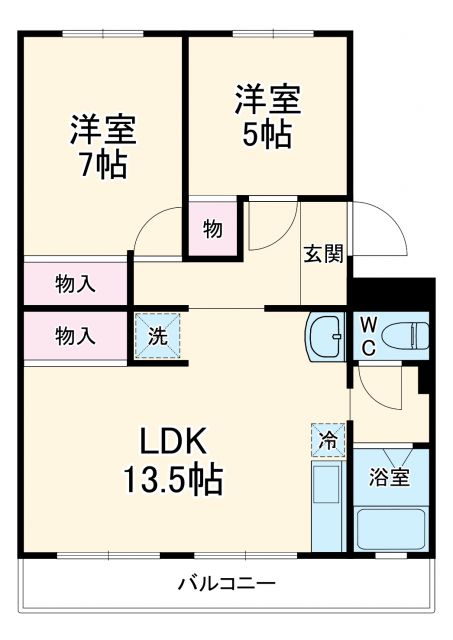 鶴城コーポの間取り