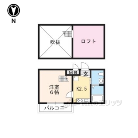 【京都市南区東九条松田町のマンションの間取り】