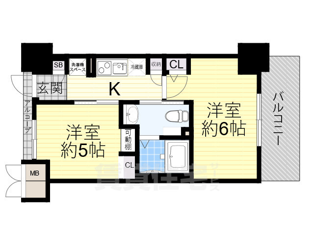 エステムプラザ大阪城パークフロントの間取り