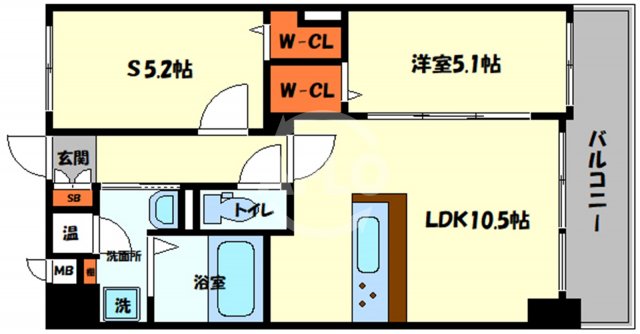 メゾンクラウン鷺洲の間取り