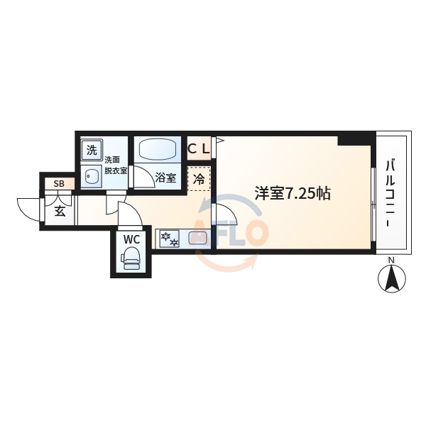 大阪市西成区松のマンションの間取り