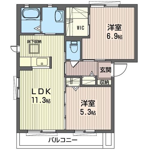 ヴァン・コリーヌ　Iの間取り