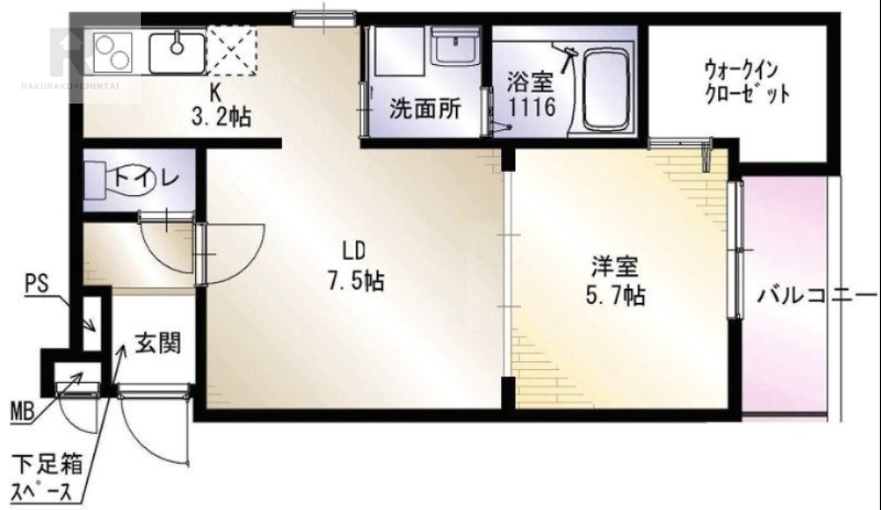 フジパレス上神田I番館の間取り