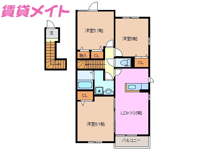 プラステート　Ｂの間取り