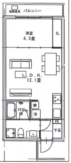 クリフビレッジＡ棟の間取り