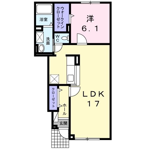 【苫小牧市大成町のアパートの間取り】