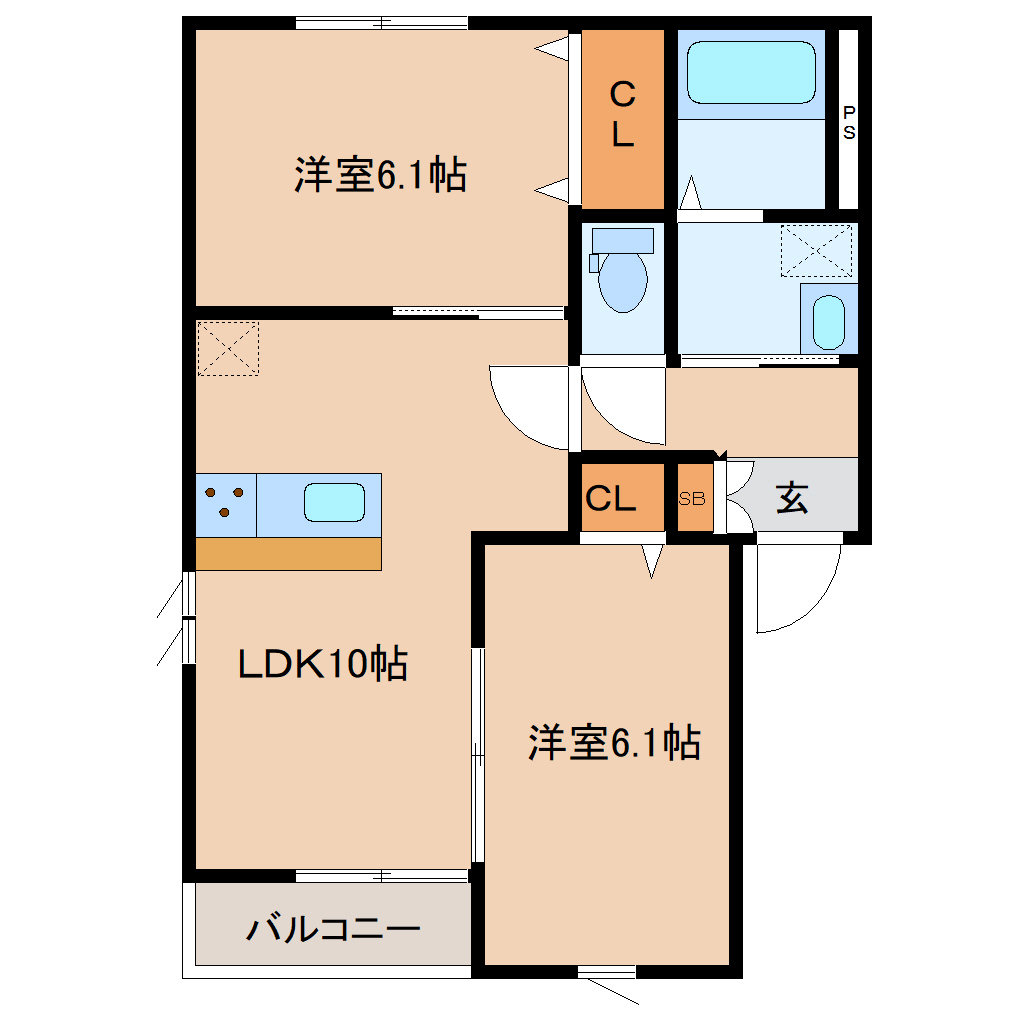 アスコット大代の間取り