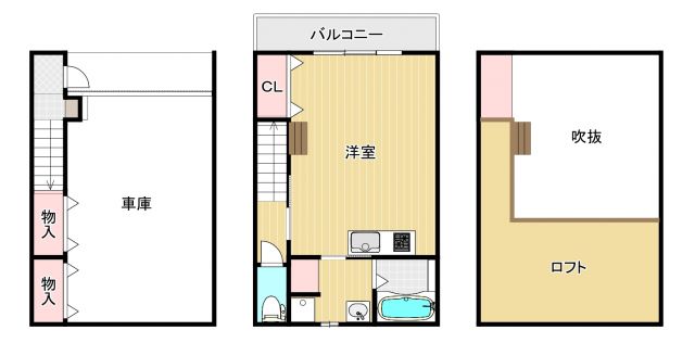 摂津市一津屋のアパートの間取り