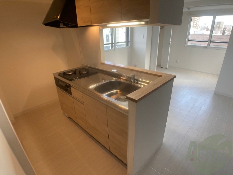 キッチン　システムキッチンで楽しくお料理できそうですね！