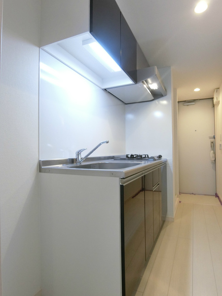 キッチン　2口コンロ付のシステムキッチン