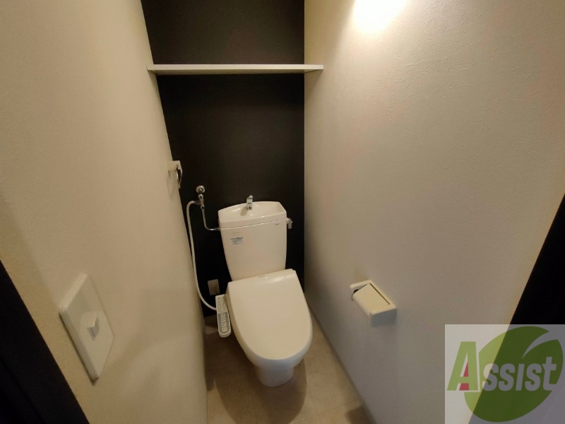 トイレ　ウォシュレット機能がついたトイレ。安心して使用できますね。