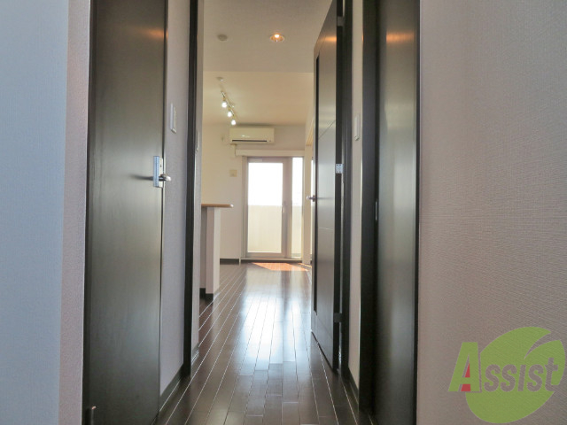 玄関　玄関からの目線です。シックで落ち着いた雰囲気の部屋ですね。