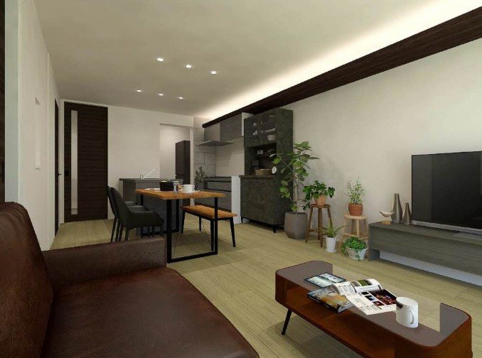 居室・リビング　パース