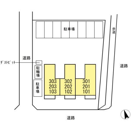 駐車場　見取り図です。