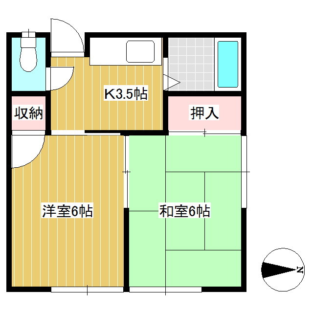 リエージュ道場町Aの間取り写真