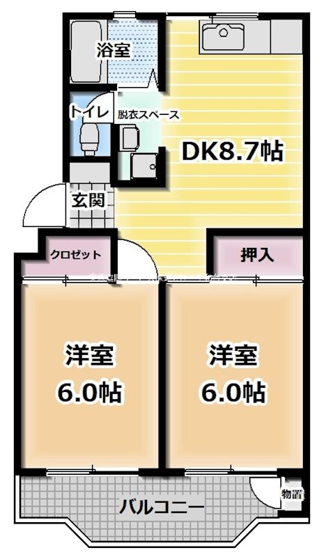 向原ニュービラヂの間取り写真
