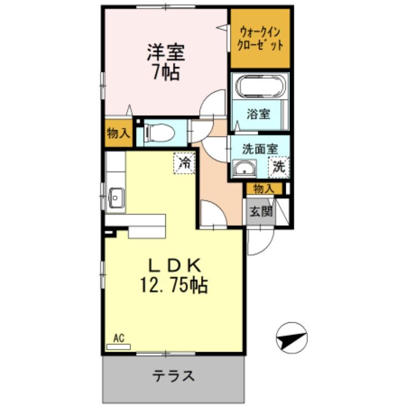 テラスハウス上竹の間取り写真