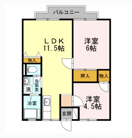 大西泉ハイツの間取り