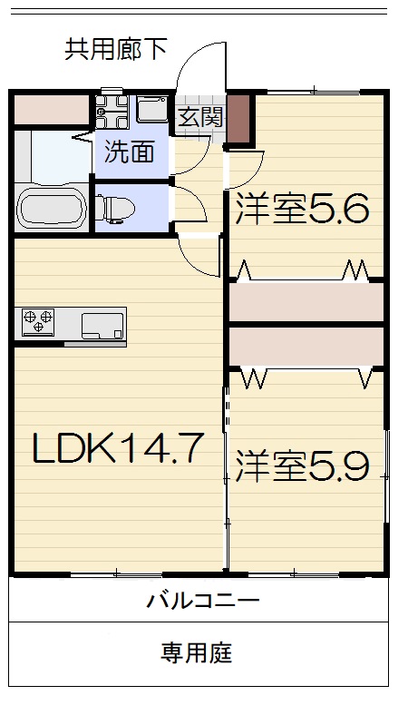 【椿参道ヒルズの間取り】