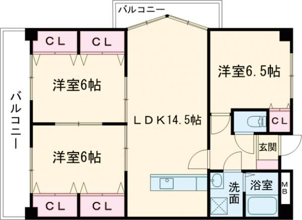 レイ・ブリック若園の間取り