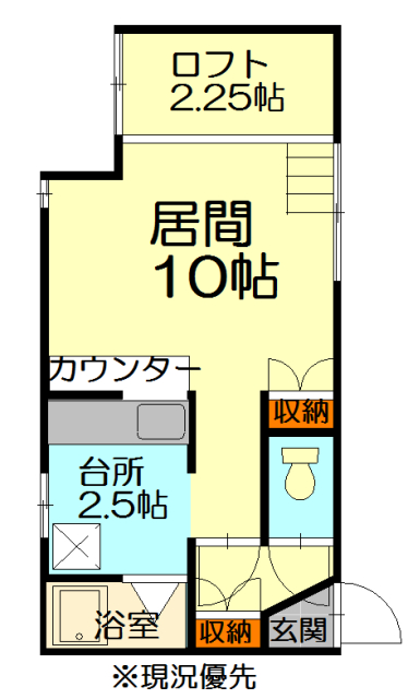 旭川市神楽六条のアパートの間取り