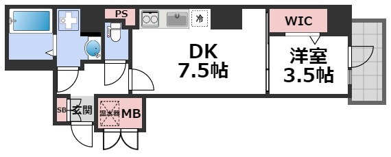 ファーストフィオーレ心斎橋イーストの間取り