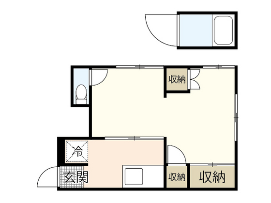 広島市西区小河内町のアパートの間取り