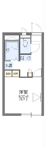 レオパレスホワイト　バーチの間取り