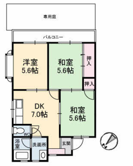 コーポ檜垣の間取り