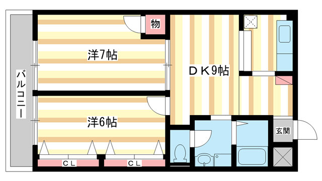 生駒市真弓のマンションの間取り