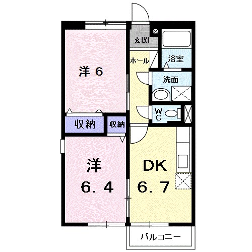 南さつま市加世田村原のアパートの間取り