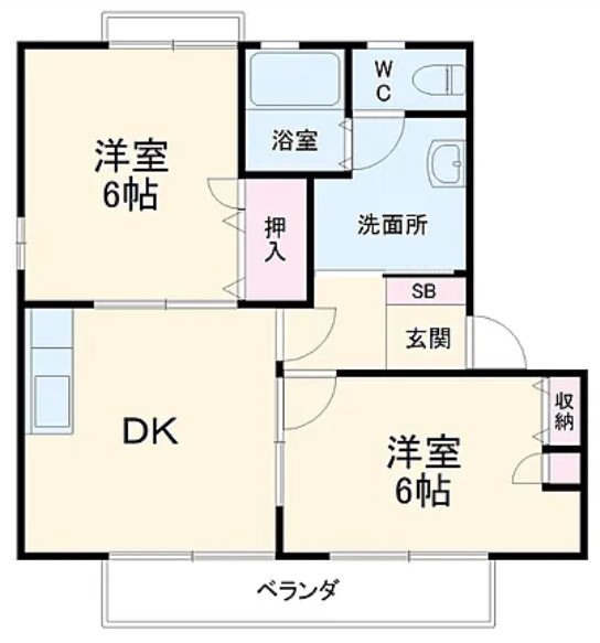 熊谷市中央のアパートの間取り