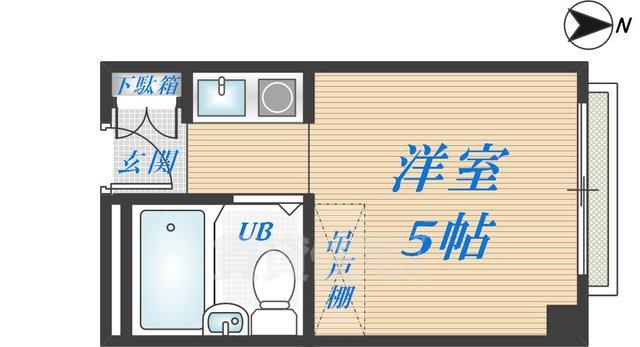 東大阪市小若江のマンションの間取り