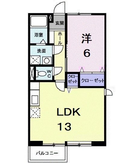 福山市新市町大字戸手のアパートの間取り