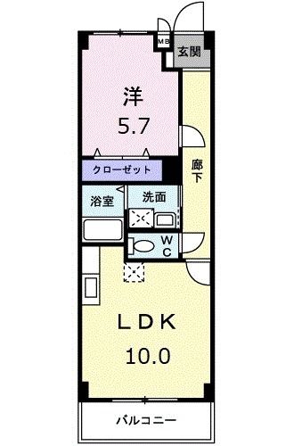 シャンドフルール元町の間取り