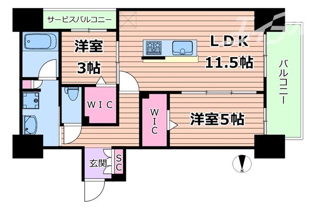 アーバネックス南新町の間取り