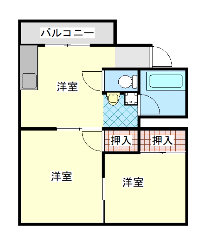 高津原マンションの間取り