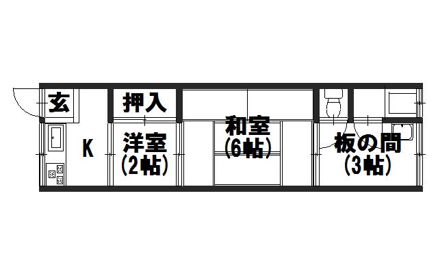 第2竹園荘の間取り