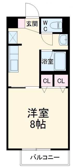 江南市高屋町御日塚のアパートの間取り