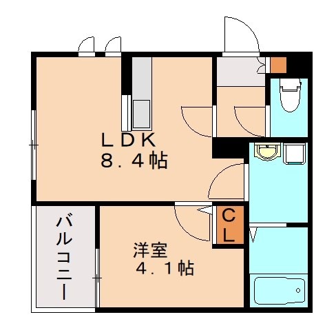 北九州市八幡西区黒崎のアパートの間取り