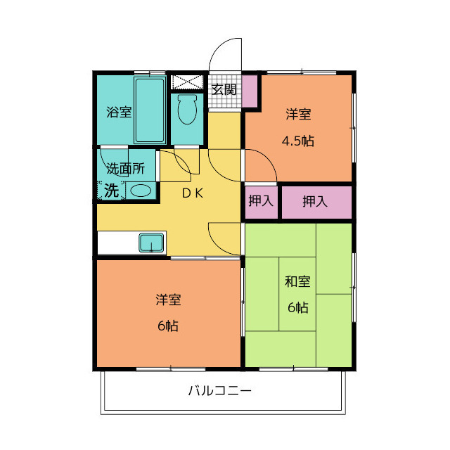 グランドール高城　Ａ・Ｂの間取り