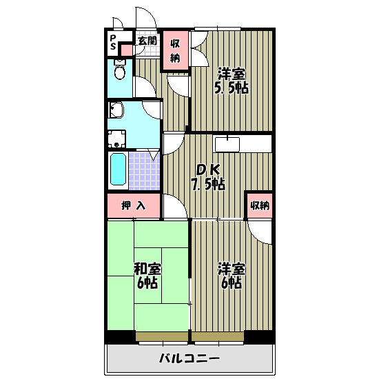 【ファミリーハウス須賀の間取り】