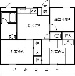 香枦園レジデンスの間取り