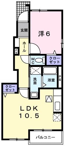 相模原市南区磯部のアパートの間取り