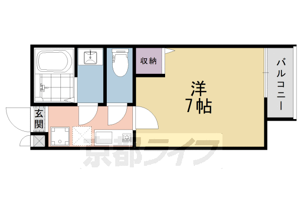 京都市東山区本町９丁目のアパートの間取り