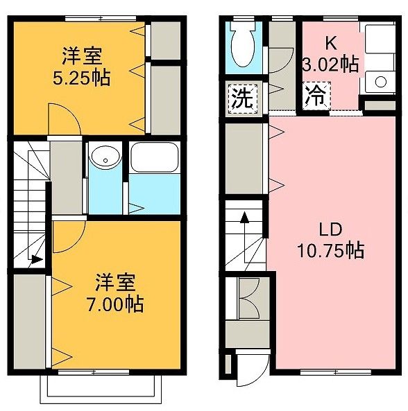 取手市藤代のアパートの間取り