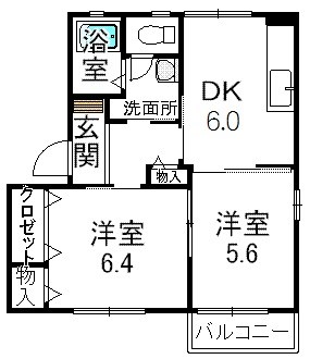 アイランド２２　弐番館の間取り