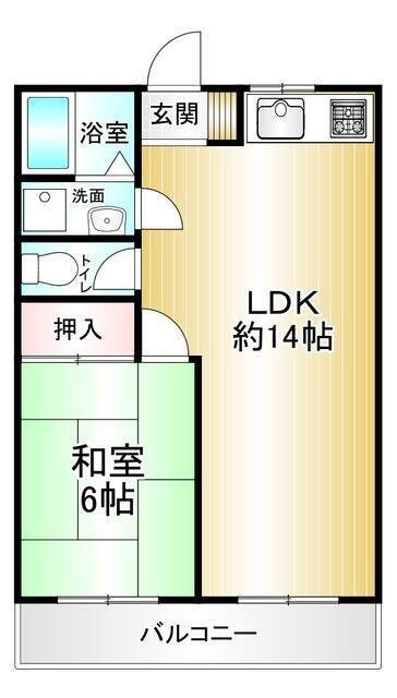 小平市学園東町のマンションの間取り