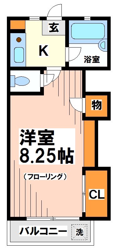 【杉並区浜田山のアパートの間取り】