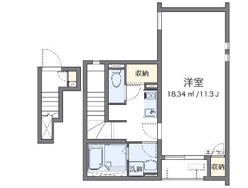 海部郡蟹江町本町のアパートの間取り